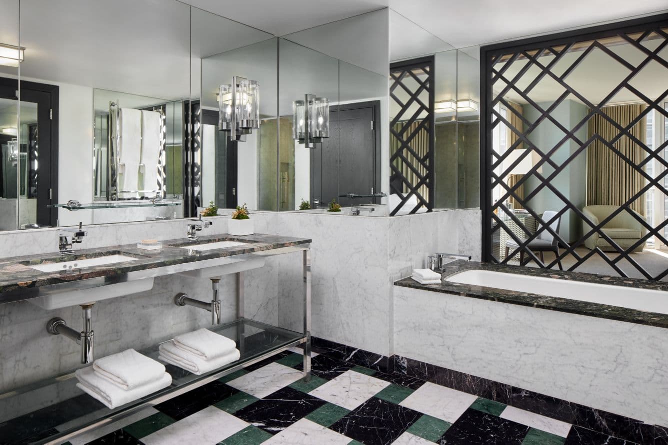 Bathtub and dual sink